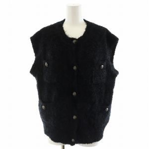 23AW ツイードニットベスト F 黒 ブラック WGZ1032105A0007 /AN32