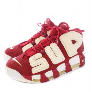 NIKE Supreme Air More Uptempo White/Red