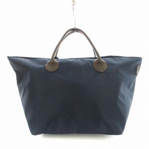 Hervé Chapelier ハンドバッグ ボート型 ナイロン 鞄 紺 ネイビー