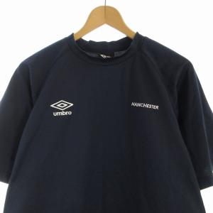 UMBRO 別注 ワンポイントロゴ ドローコードTシャツ カットソー 刺繍 プルオーバー クルーネック M 紺 ネイビー