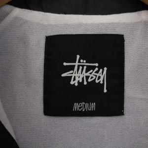 STUSSY コーチジャケット ロゴ ナイロン M 黒 ブラック