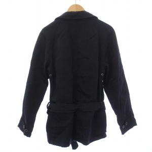 GIORGIO ARMANI ブルゾン ジャケット ジップアップ ウエストベルト ナイロン 46 M 黒 ブラック