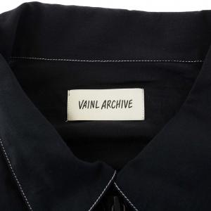 VAINL ARCHIVE 21SS Vell シルク混ジップアップブルゾン ジャケット アウター L 紺 ネイビー VAS21004