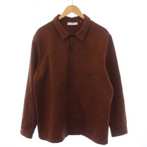 ウールシャツ 長袖 42 L 茶 ブラウン H16C32.17