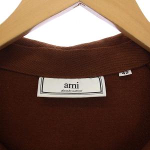 AMI Alexandre Mattiussi ウールシャツ 長袖 42 L 茶 ブラウン H16C32.17