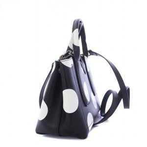 Longchamp 23SS Roseau ハンドバッグ 2WAY ドット ブラック ホワイト