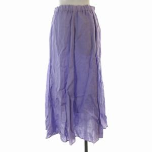 ★MASSIMO DUTTI★ リネン フレアロングスカート パープル リネンスカート フレアスカート ロングスカート リネン スカート