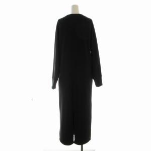 BEAUTY&YOUTH UNITED ARROWS ダブルフェイス マキシワンピース ロング スウェット 長袖 F 黒 ブラック 1626-299-4369