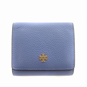 財布 三つ折り ミニ財布 バイカラー 青 グリーン /G