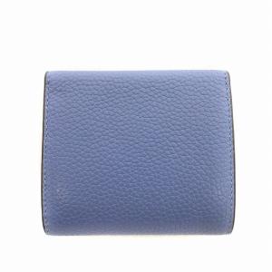 TORY BURCH 財布 三つ折り ミニ財布 バイカラー 青 グリーン /G