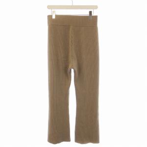 Deuxieme Classe リブニットパンツ ワイド カシミヤ 38 M ベージュ