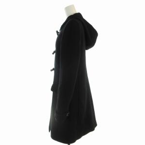 theory luxe ダッフルコート ロング ウール フード 40 L 黒 ブラック /EE