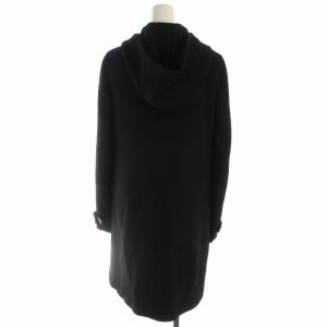 theory luxe ダッフルコート ロング ウール フード 40 L 黒 ブラック /EE