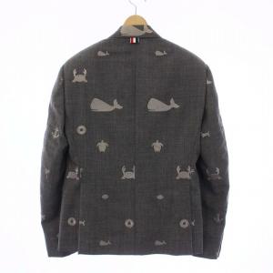 THOM BROWNE テーラードジャケット ファンミックス クジラ 1 グレー MJC159A-01543035