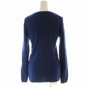 Theory ニット セーター カシミヤ プルオーバー クルーネック 長袖 2 M 青 ブルー