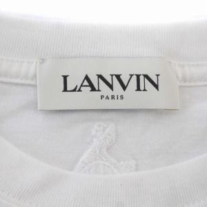 LANVIN Tシャツ ロゴ 半袖 カットソー XS 白 ホワイト /G