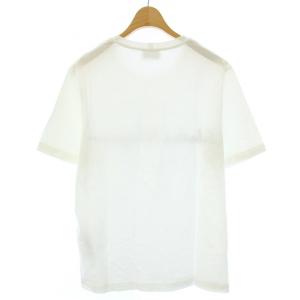 Salvatore Ferragamo Tシャツ カットソー ロゴプリント 半袖 クルーネック イタリア製 S 白 ホワイト 0746-001