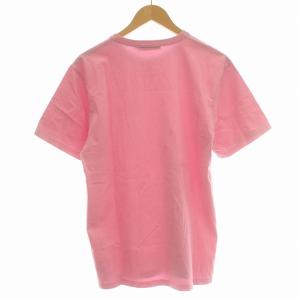 Maison Kitsuné Tシャツ グレーフォックスヘッドロゴ キツネ ワッペン 半袖 M ピンク
