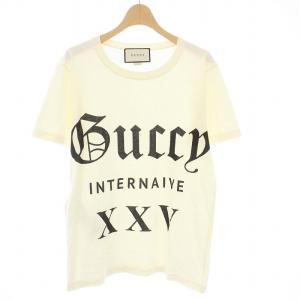 GUCCY INTERNAIVE Tシャツ カットソー 半袖 ロゴ XXS アイボリー 492327 /KH