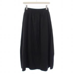 green label relaxing ハイウエスト コクーン スカート フレアスカート ロング 38 M 黒 ブラック 3624-676-2370