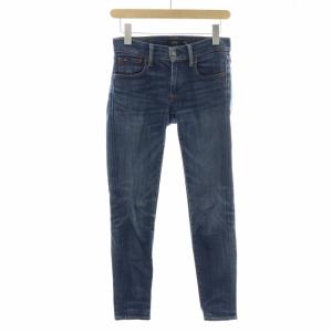 TOMPKINS SKINNY デニムパンツ ジーンズ 24 XS 紺 ネイビー 211704109001