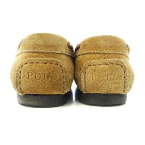 POLO RALPH LAUREN モカシン デッキシューズ スエード リボン US6 23cm 茶 ブラウン