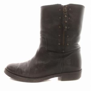 POLO RALPH LAUREN ブーツ レザー エンジニアブーツ 37 23.5cm 黒 ブラック /G