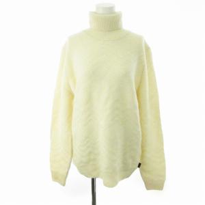 ニット セーター タートルネック カシミア混 シルク混 薄手 M ベージュ /MM
