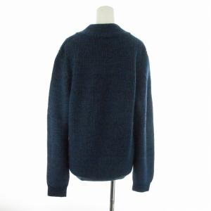 HUGO BOSS ニット セーター モヘア混 アルパカ混 厚手 長袖 S 青 ブルー /MM