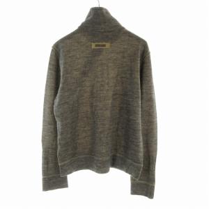 HUGO BOSS ニット セーター プルオーバー 変形 アシメ ハイネック 長袖 M グレー