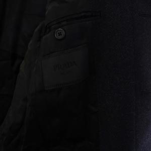 PRADA チェスターコート ウール 44R チャコールグレー UC333D