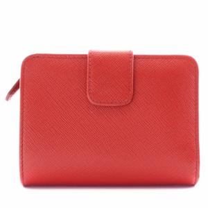 PRADA サフィアーノ 二つ折り財布 レッド