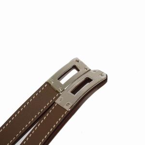 HERMES 2022年製 ケリーブレスレット ドゥブルトゥール レザー エトゥープ U刻印