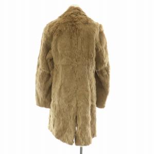 MAX&CO. ファーコート 毛皮 アウター ロング丈 フック 38 S 茶 ブラウン /BB