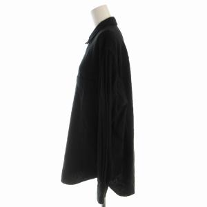 Steven Alan シルク コットン ネップ ビエラ レギュラーカラー シャツ 長袖 S 黒 ブラック /EE