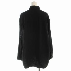 Steven Alan シルク コットン ネップ ビエラ レギュラーカラー シャツ 長袖 S 黒 ブラック /EE