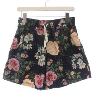 ショートパンツ 花柄 M 黒 ブラック PMFA011F22FAB004 /BM