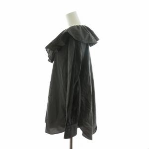 23区 シャツ ブラウス 長袖 フィッシュテール フリル 大きいサイズ 44 XL グレー