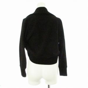 GIORGIO ARMANI カーディガン ボレロ ショート丈 長袖 ウール 38 M 黒 ブラック