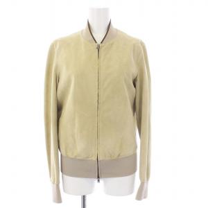 スエードジャケット ブルゾン ジップアップ やぎ革 40 M ベージュ /KH