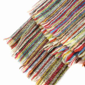 PAUL SMITH マフラー ストール ストライプ 総柄 カラフル フリンジ マルチカラー