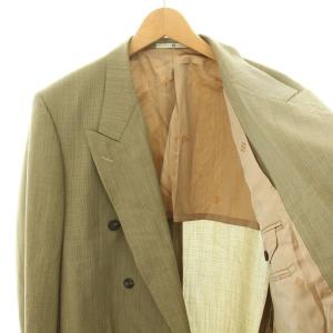 GIVENCHY ムッシュー MONSIEUR テーラードジャケット ダブル ノーベント チェック柄 ウール ベージュ /YT