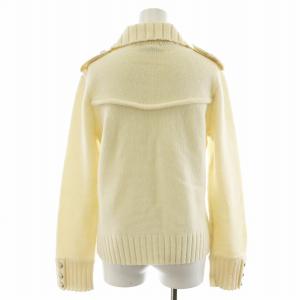 BURBERRY LONDON ニットジャケット ウール 2 M 白 ホワイト