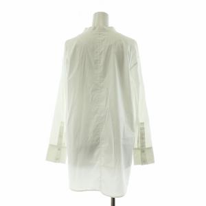 Theory WEALTH MODERN BIB BUTTON DOWN シャツ ブラウス 長袖 Vネック S 白 ホワイト