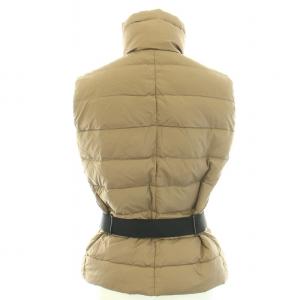 MONCLER ガエラジレ GAELLE GILET ダウンベスト アウター ベルト アニメタグ 0 S 茶 ブラウン 黒 ブラック