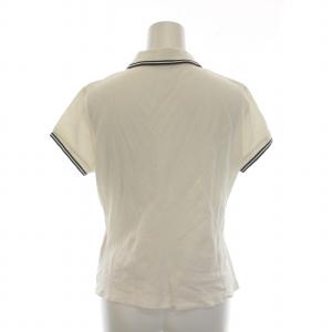 MONCLER ポロシャツ ロゴワッペン コットン 半袖 白 ホワイト