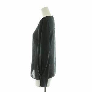 CELFORD シャツ ブラウス シアー 長袖 プルオーバー シースルー 36 S 黒 ブラック