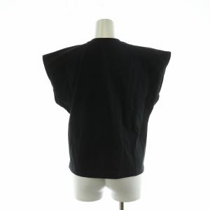 MSGM Tシャツ フレンチスリーブ ビジュー スパンコール ユニコーンペガサスモチーフ ロゴ プルオーバー XS 黒 ブラック