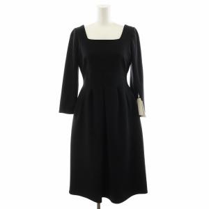 ワンピース ロング丈 長袖 36 S 黒 ブラック /AN38