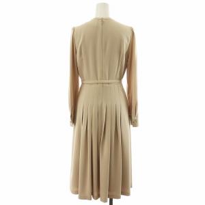 CELFORD 19SS ワンピース ロング丈 長袖 プリーツ 36 S ベージュ